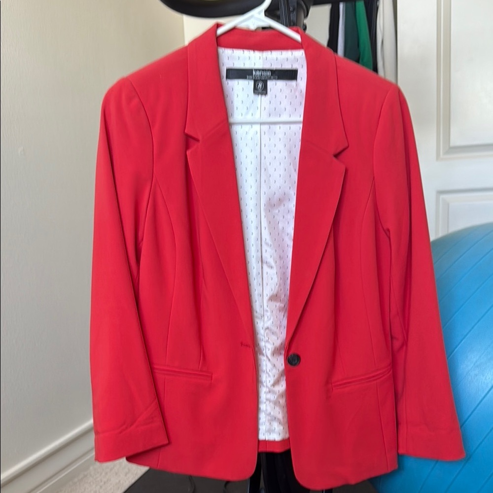 Kensie Red Blazer Tailored Suit Jacket